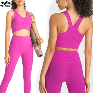 Dames Activewear Sets Sexy Gym Sportbeha Boterachtige Zachte Strakke Leggings 2 Stuks Vrouwen Gym Set