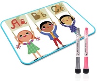Çift Taraflı Çizgili - Boş El Tipi Kırmızı Çerçeveli Lapboard