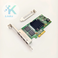 Adaptateur de serveur Ethernet Intel I350-T4V2 avec ports RJ45 I350T4V2BLK, carte réseau 1GbE à quatre ports PCIe 2.1x4, contactez-nous pour obtenir le meilleur prix