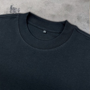 Camisetas de Cuello Redondo con Logotipo Personalizado, Camisetas Cortas Negras de Algodón de Alta Calidad para Hombre, Camiseta Blanca Oversize con Hombros Caídos - Product Image 3