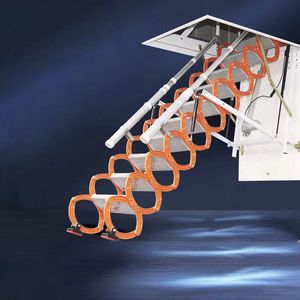 <span class=keywords><strong>Escalera</strong></span> retráctil plegable <span class=keywords><strong>de</strong></span> aleación <span class=keywords><strong>de</strong></span> aluminio para cabina, loft, sótano y ático - Product Image 1
