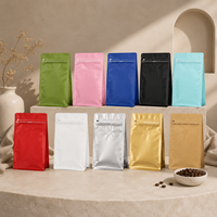 Sacs à café en gros d'usine, pochettes personnalisées avec impression numérique, sacs à café à fond plat en aluminium et plastique