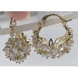 Grazioso oro placcato diamanti e perle orecchini alla moda gioielli per matrimonio festa di fidanzamento o regalo - Product Image 1