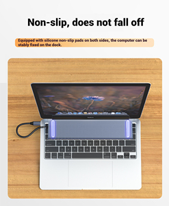 12in1 <span class=keywords><strong>USB</strong></span> 3.0 Type-C ドッキングステーション デュアルモニター 4K 100W PD急速充電 ギガビットイーサネット メタル製 マイクロカード対応 OEM対応 - Product Image 3