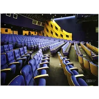 Chaises ergonomiques fixes pour salle de conférence, mobilier durable en cuir pour salle de formation et de théâtre