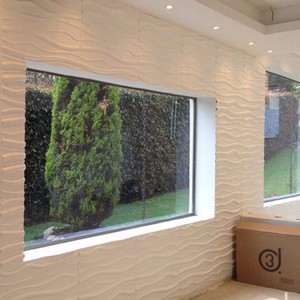 El panel de pared coloreado de la fibra del bambú <span class=keywords><strong>3D</strong></span> del Pvc - Product Image 5