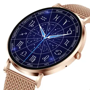 นาฬิกาทองสําหรับผู้หญิงเลดี้นาฬิกาออกแบบหรูหรา 2024 smartwatchผู้หญิงทองmontre femme reloj mujeres T8 สมาร์ทนาฬิการอบDW01