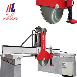 HUALONG máquinas HLQY-1600H Siemens PLC granit ponte viu cortador Rotary lâmina mármore bloco corte máquina com disco horizontal