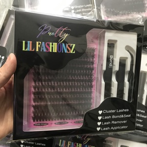 Kit d'extension de <span class=keywords><strong>cils</strong></span> à faire soi-même Bond and Seal Private Label C D Curl Segment Lashes Custom <span class=keywords><strong>Volume</strong></span> Cluster Lashes Kit Wholesale Faux <span class=keywords><strong>Cils</strong></span> - Product Image 3