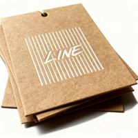 Etiquetas de ropa de papel Kraft marrón reciclado impresas ecológicas personalizadas etiquetas oscilantes para bolsos prendas de vestir Zapatos-tamaño personalizado y logotipo