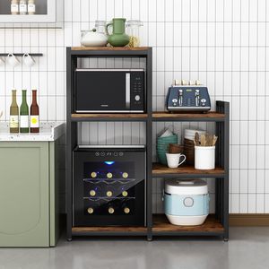 Étagère de rangement réglable <span class=keywords><strong>pour</strong></span> bar à café, cuisine, bureau à domicile, étagère de boulanger, support <span class=keywords><strong>pour</strong></span> mini-réfrigérateur et four à <span class=keywords><strong>micro</strong></span>-ondes - Product Image 5