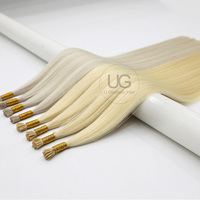 Extensions de cheveux naturels russes Remy I-Tip U Glamour - Qualité salon, vierges, micro-liens, double trame, couleur plus foncée