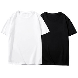 2021 summer high quality oversized 100% cotton plain white t shirt custom printing boxy tshirts blank t shirts