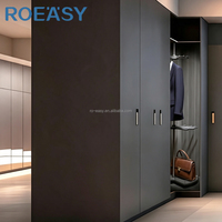 ROEASY KC811 Panier à vêtements d'angle moderne réglable à 3 niveaux et rotatif à 360° pour dressing en L