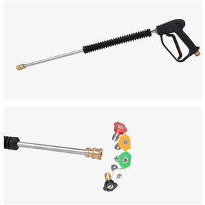 5000 psi haute pression longue Extension pulvérisateur Lance ,55cm en Fer chromé Lave-auto Pulvérisateur <span class=keywords><strong>Baguette</strong></span> pour le nettoyage - Product Image 3