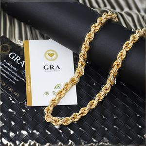 Collar de Cadena Cubana Unisex Estilo Hip Hop, Chapado en Oro de 8mm, Plata de Ley, con Certificado GRA, Hecho a Mano con Moissanita, en Oferta - Product Image 2