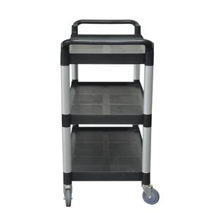 Chariot de bus utilitaire en plastique à 3 niveaux pour roulettes de verrouillage de service alimentaire-Fournitures pour hôtels et restaurants - Product Image 4