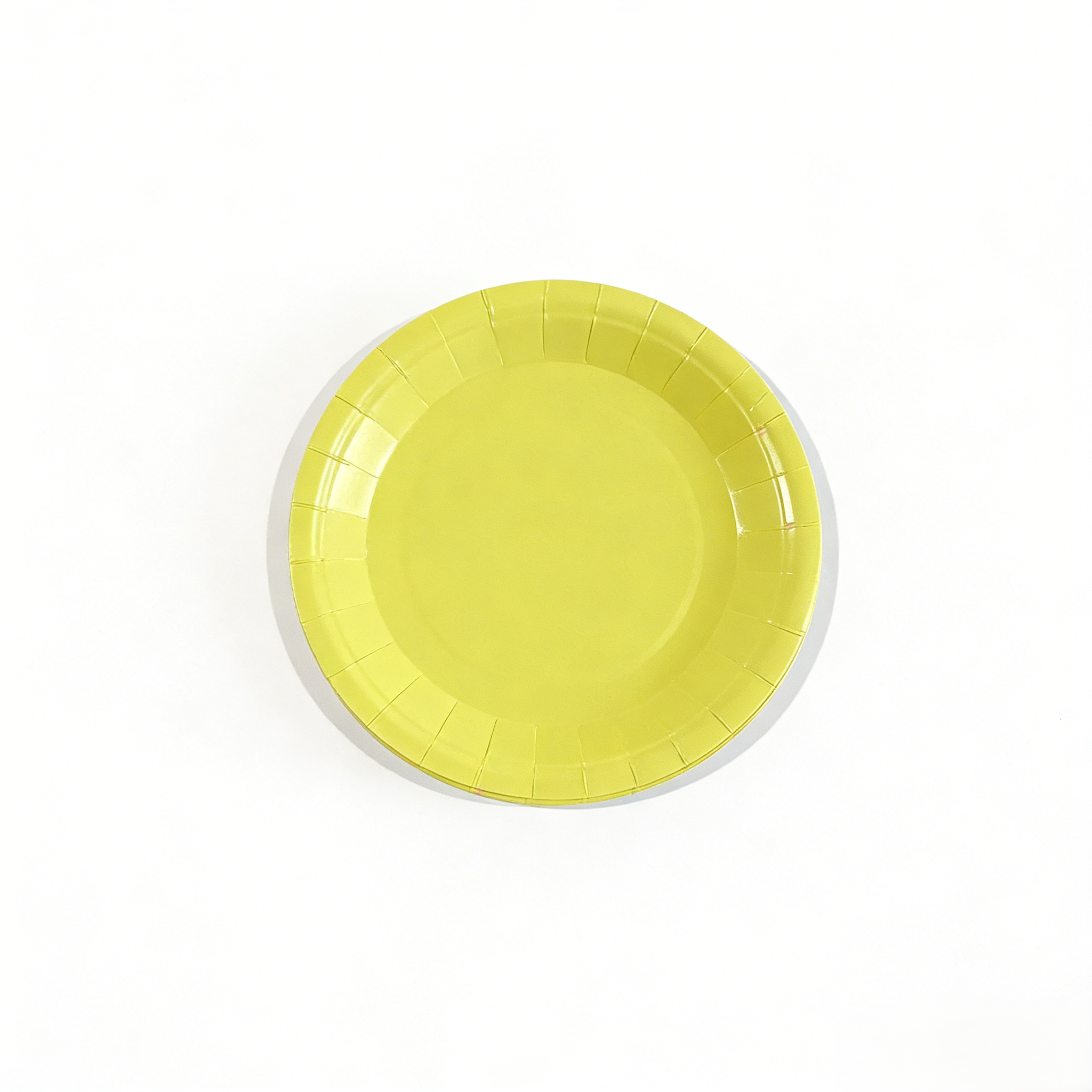 Plato de papel de 7 pulgadas * 10 piezas * Amarillo claro