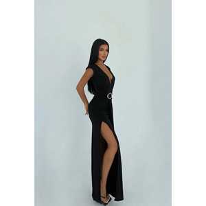 Robe de soirée longue noire basique - Product Image 2
