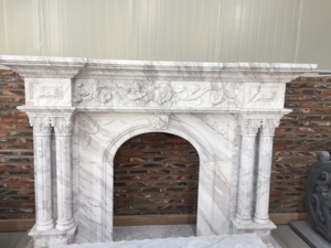 Cheminée en marbre sculpté <span class=keywords><strong>à</strong></span> la main, décoration d'intérieur en <span class=keywords><strong>pierre</strong></span> <span class=keywords><strong>naturelle</strong></span> - Product Image 2