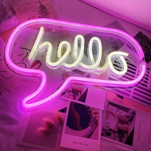 Hello letreros neon LED dimmable USB powered ambient <b>light</b> store <b>window</b> decoration <b>light</b> street indicator <b>light</b> landscape <b>light</b> - Product Image 1