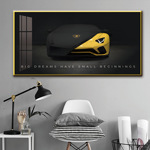 Lamborghini Big Dreams Motivational Wall Art Office living room Decor Canvas Print Print inspirational wall art and painting - Product Image 5
