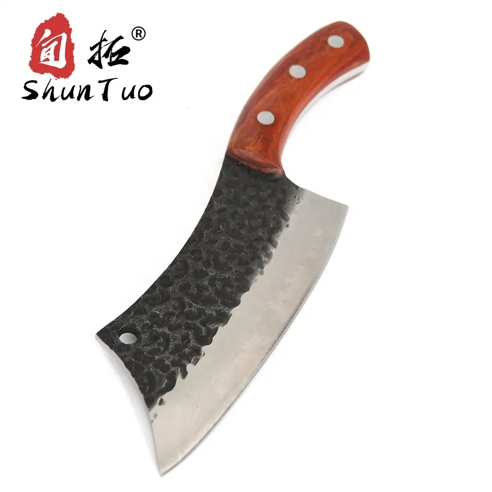 large meat big whole 5.5" meat cleaver damascus steel classic forged handmade pocket brass kitchen cutting viking cooking knife