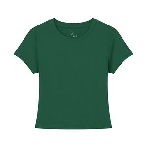 เสื้อยืดผู้หญิงทรงเข้ารูป 13 สี ผ้าฝ้าย 89.7% ผ้ายืด 10.3% คอกลม สีพื้น เสื้อยืดสาวๆ - Product Image 5