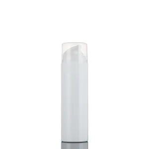 50ml 100ml 120ml 150ml beyaz PP losyon havasız kozmetik için pompa şişesi çin ambalaj tedarikçisi toptan yuvarlak konteyner
