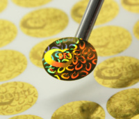 Pegatinas holográficas creativas personalizadas antifalsificación, embalaje impermeable de vinilo para teléfonos móviles y portátiles