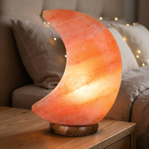 Wholesale Himalayan Pink Salt Lamp Best Quality Moon Shape Aromatherapy Lamp with Carved Wooden Base Love Style - Product Image 6