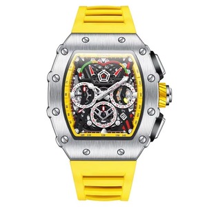 Drioshipping <b>Chronograph</b> <b>Automatic</b> Watches Men Wrist Skeleton Hollow Mechanical Wristwatch Montre Onola - Product Image 4