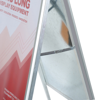 A0 A1 A2 B1 B2 Publicidad A-Frame 32mm Metal Aluminio Tablero de menú Stand Sign Impreso Poster Frame Pavement Sign Fabricante