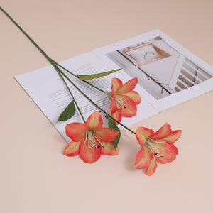 Petites fleurs artificielles de lys Monet Garden, lot de 3, décoration douce pour salle de mariage, hôtel, arrangement floral, fleurs en soie - Product Image 5