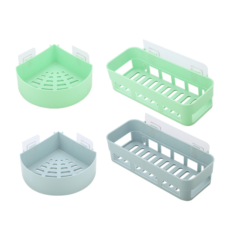 Настенный простой в установке Прочный полипропиленовый настраиваемый стеллаж для кухни ванной комнаты