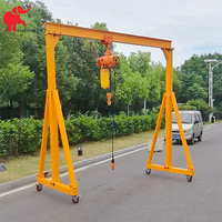 Mini-grue portique mobile et portable à hauteur réglable, capacité 500 kg, 1 tonne, 1,5 tonne, 2 tonnes, 3 tonnes, 5 tonnes, 8 tonnes, avec palan électrique