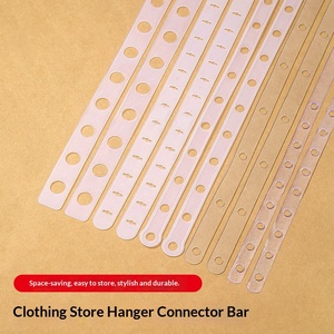 Bande de connexion pour cintres de magasin de vêtements, sangle en cuir, ensemble de pinces pour pantalons, bande de liaison spéciale, chaîne en plastique, sangle transparente 100% - Product Image 2