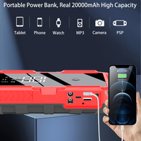 Démarreur de batterie portable haute puissance 59600mWh, courant de crête 3000A, booster de batterie de voiture 12V, power bank pour démarrage de voiture