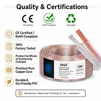 Câble de haut-parleur Hi-Fi en cuivre pur 250 conducteurs, blindé anti-interférence, longueur personnalisée pour amplificateur et haut-parleur