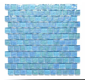 למעלה מכירה כחול אריחים ססגוניים חיצוני שחייה זכוכית בריכת פסיפס כחול צבע ססגוני זכוכית פסיפס אריחי בריכה