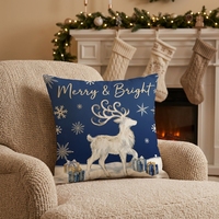 Coussins de Noël personnalisés en lin/plys 45x45cm, antibactériens, écologiques, pour la décoration de la maison, adaptés aux enfants, coussin de canapé