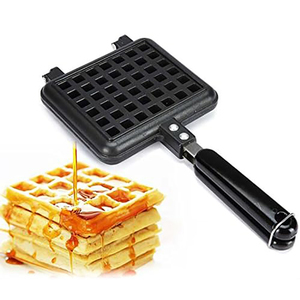 Popular Portable Sandwich Cake Mold Aluminium Roasting Pan Outdoor Use Two Side Breakfast Waffle Grill Pan - Product Image 3