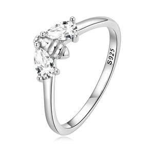 Bamoer <span class=keywords><strong>Anello</strong></span> in <span class=keywords><strong>Argento</strong></span> Sterling 925 con Zirconi Trasparenti a Forma di Ape, Delicato <span class=keywords><strong>Anello</strong></span> a Insetto per Donne, Regalo di Compleanno, Gioielleria Raffinata BSR307 - Product Image 1