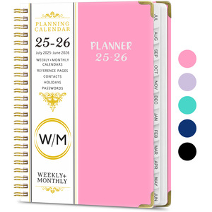 2025 del Notebook inglese transfrontaliero A5/A6/<span class=keywords><strong>A4</strong></span> del calendario della bobina del piano settimanale 100 fogli di rilegatura termica della carta Record di lavoro a fogli mobili - Product Image 4