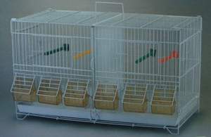 <span class=keywords><strong>Cage</strong></span> à oiseaux de luxe pliable, grande, carrée, en fer, respirante, à motif solide, pour intérieur et extérieur, avec cloison, en métal - Product Image 3