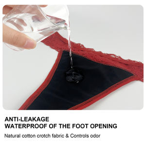 Culottes menstruelles sexy en dentelle à 4 couches anti-fuite personnalisées OEM pour femmes, nouvelle lingerie féminine, <span class=keywords><strong>taille</strong></span> plus, culotte menstruelle, culotte de règles - Product Image 3