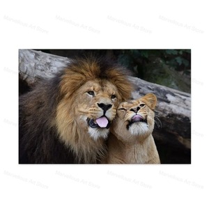 Images d'art mural d'<span class=keywords><strong>animaux</strong></span> modernes affiches de lion <span class=keywords><strong>noir</strong></span> <span class=keywords><strong>et</strong></span> <span class=keywords><strong>blanc</strong></span> imprimées sur toile pour la décoration de la maison du salon - Product Image 5