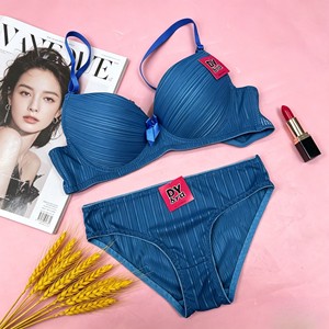 Ensemble de lingerie rayée à armatures pour femme CGT090 à 1,68 $, sous-vêtements confortables, plusieurs couleurs disponibles, ensemble de soutien-gorge tendance - Product Image 6