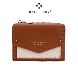กระเป๋าสตางค์สั้นผู้หญิงแบรนด์ Baellerry สีพื้น มีช่องใส่เหรียญแบบซิป ใช้ได้ทุกวัน - Product Image 5