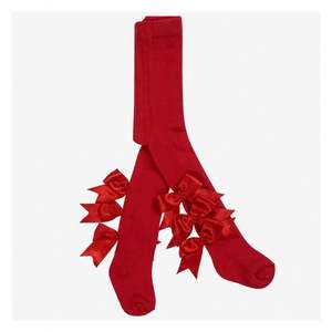 Collants pour bébés, tout-petits et enfants, collants en coton à volants pour filles, chaussettes, bas, collants mignons avec nœud - Product Image 2